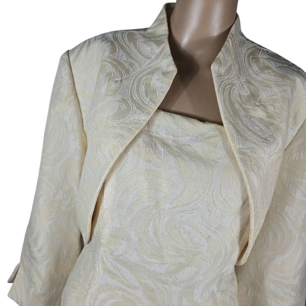 Jessica Howard Cream 2-Piece Dress Set Size 12 - Picture 3 of 13